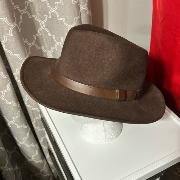 Pendleton men’s 100% pure virgin wool XL hat WITH LEATHER TRIM - Picture 4 of 8